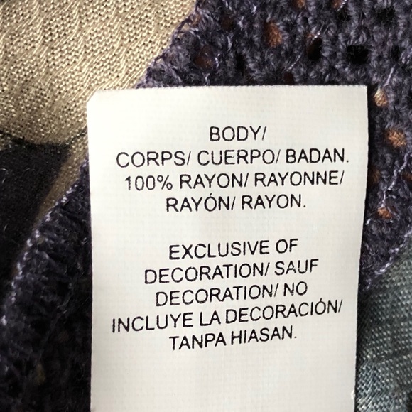 LUCKY Brand Floral Top Blouse Blue M EUC - Picture 5 of 14